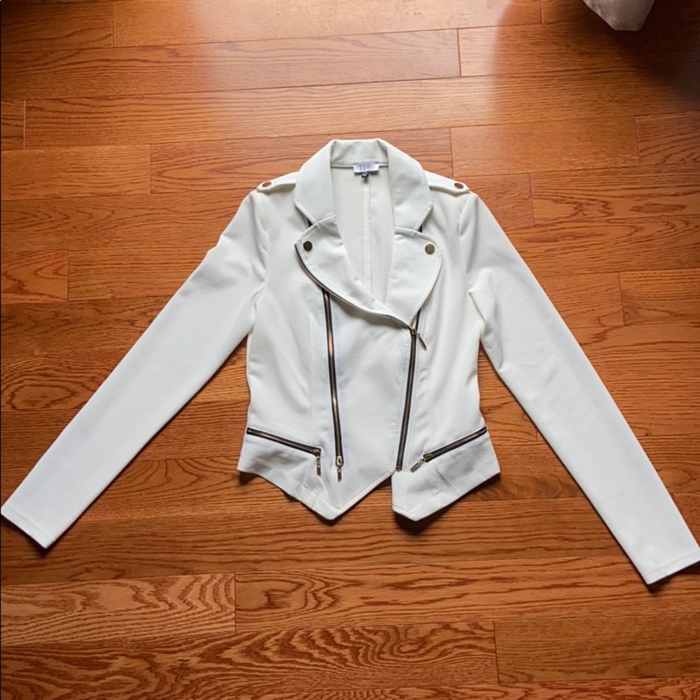 White Moto Jacket